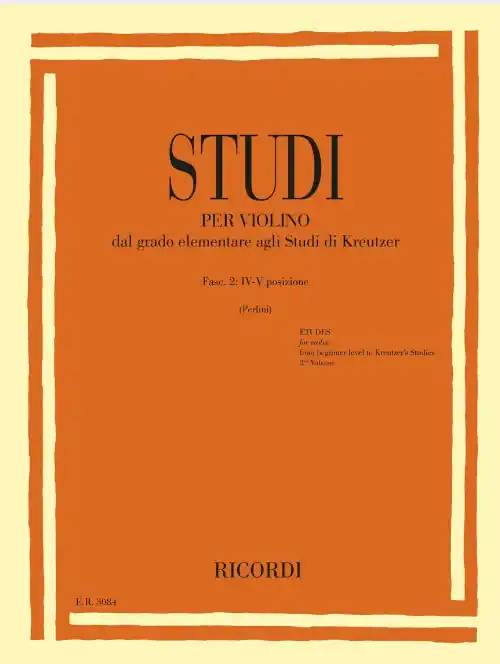 Perlini: Studies for Violin Vol 2: IV-V Positions from Elementary to Kreutzer Studies (violin) RICORDI Bulk Order