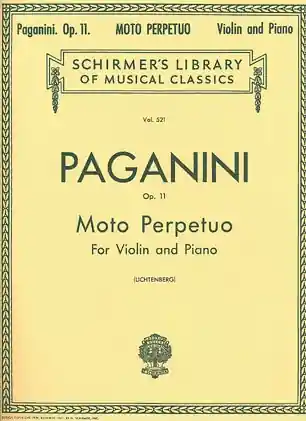 Paganini, Niccolo: Moto Perpetuo Op.11 (violin & piano) New Arrival