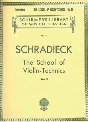 Schradieck: School of Violin Bk.3-Different Modes of Bowing SCHIRMER Worldwide Shipping