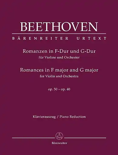Instant Buy Beethoven, L. van: Romances in F, Op. 50 & G major, Op. 40 (violin & piano) Barenreiter Urtext