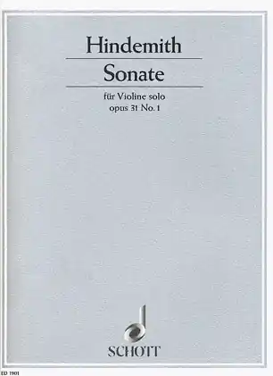 Hindemith, Paul: Solo Sonata Op.31#1 (violin) Budget