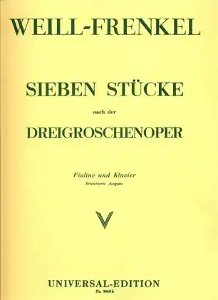 Weill, Kurt: Seven Pieces from the Threepenny Opera-Easy version (violin & piano) Sale