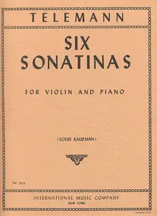 Big Sale Telemann, G.P. (Kaufman): Six Sonatinas (violin & piano)
