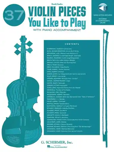 Schirmer, G.: (Collection) 37 Violin Pieces You Like to Play (violin & piano)(audio access) Best Price
