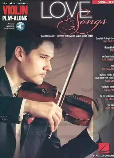 Hal Leonard Play-Along Series Vol.67: Love Songs (violin w/ audio access) Affordable