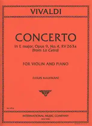 Top Rated Vivaldi, A.: Concerto ''La Cetra''Op.9 No.4 (violin & piano)