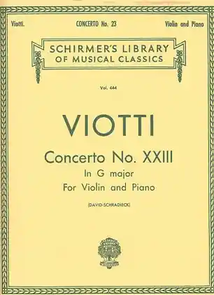 New Arrival Viotti, G.B.: Concerto No.23 in G (violin & piano)