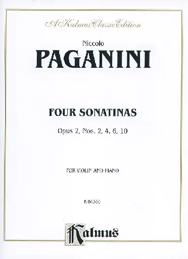 Paganini (Kreisler): 4 Sonatinas Op.2 (violin & piano) Special Discount