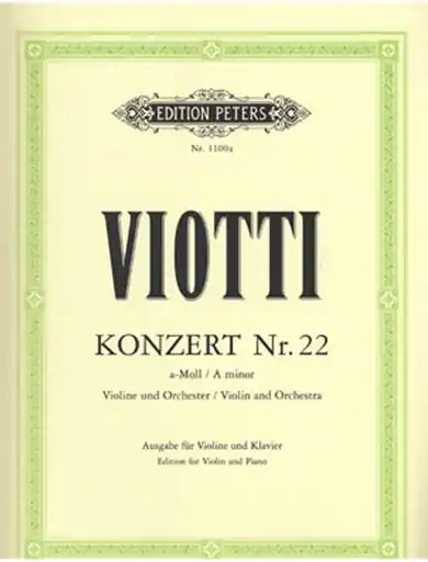 Viotti, J.B. (Klinger): Concerto No.22 in a minor (violin & piano) Hassle-Free Returns
