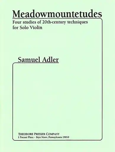 Adler, Samuel: Meadowmountetude (violin) Special Discount