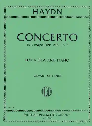 Haydn (Gevart-Spitzner): Concerto in D Major, Hob.VIIb, No.2 - TRANSCRIBED (viola & piano) Cheap