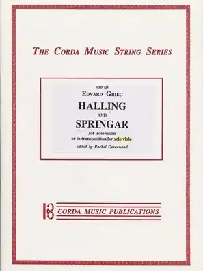 Grieg, Edvard: Halling & Springar (violin solo or viola solo) Certified
