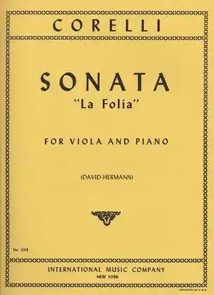 Corelli, Arcangelo: La Folia (viola & piano) IMC Buy Today