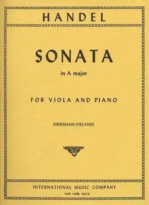 Handel, G.F.: Sonata in A Major (viola & piano) Mega Sale