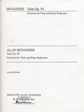Trending Hovhaness, Alan: Talin Concerto (viola & piano)
