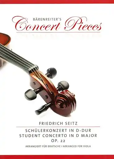 Seitz, Friedrich (Sasmannshaus): Concerto in D major, Op. 22 (viola & piano) Barenreiter Fresh Stock