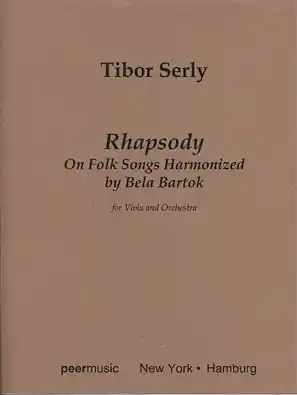 Serly, T.: Rhapsody on Folk Songs Harmonized by Bela Bartok (viola & piano) Holiday Sale
