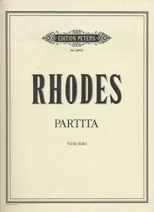 Rhodes, Philip: Partita for Solo Viola One Day Deal