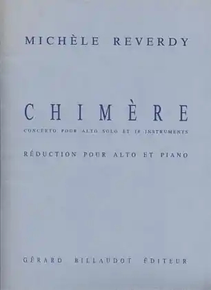 New Release Reverdy, Michele: Chimere (viola & piano)