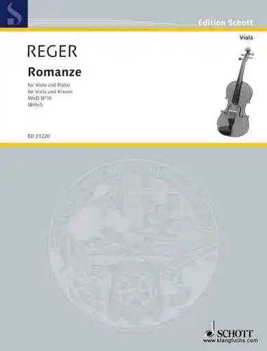 Reger, Max: Romanze WoO 11/10 (viola and piano) Hot Picks