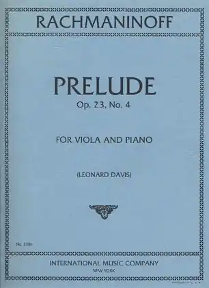 Rachmaninoff, Sergei: Prelude Op.23 No. 4 (viola & piano) Grab Now