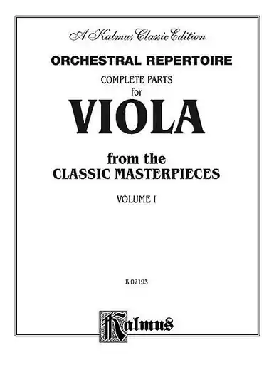 Orchestral Repertoire: Complete Parts for Viola from the Classic Masterpieces, Vol.1 (viola) Secure Checkout