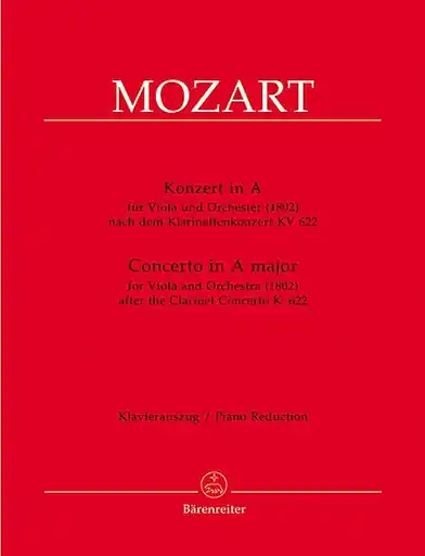 Mozart, W.A. (Hogwood): Concerto in A K622 (Viola & Piano) Barenreiter Instant Buy