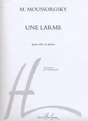 Moussorgsky, Modeste: Une Larme (viola & piano) Authentic
