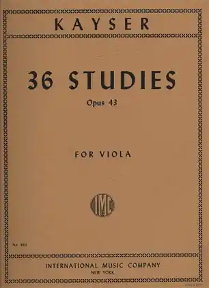 Kayser, H.E.: 36 Studies, Op.43 (viola) Bargain