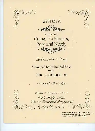 Grab Now Heffler, R: Come, Ye Sinners, Poor and Needy (viola & piano)