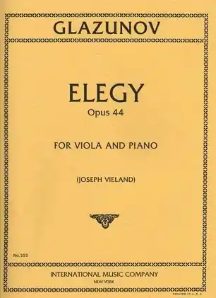 Glazunov, Alexander: Elegy Op.44 (viola & piano) Free Delivery