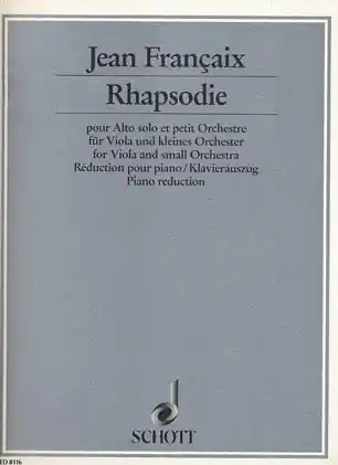 Francaix, Jean: Rhapsodie 1946 (viola & piano) Special Offer