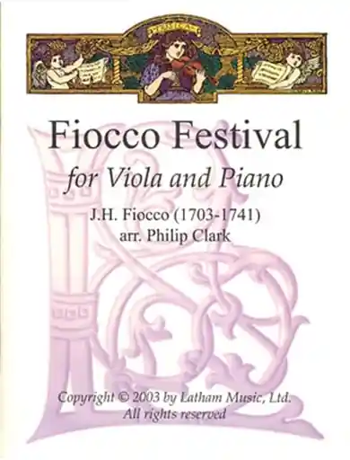 Worldwide Shipping Fiocco, J.H. (Clark): Fiocco Festival for Viola and Piano