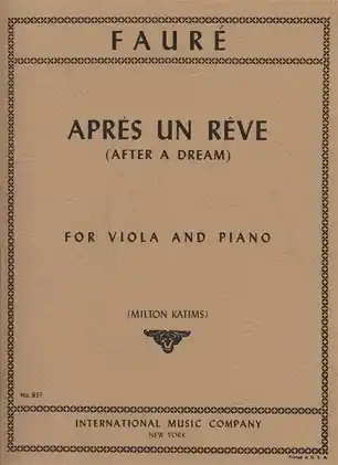 Faure, Gabriel: After Dream (viola & piano) Buy Direct
