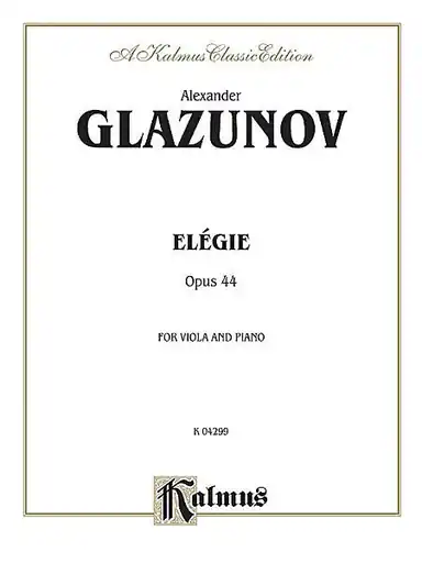 Glazunov, Alexander: Elegy Op.44 (Viola & Piano) Premium