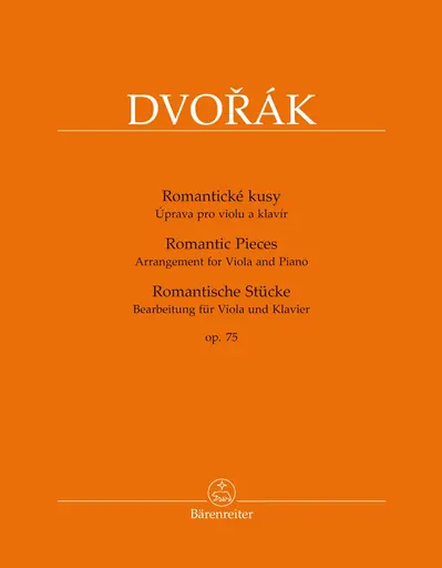 Flash Sale Dvorak: Romantic Pieces op75 (viola, piano) Barenreiter