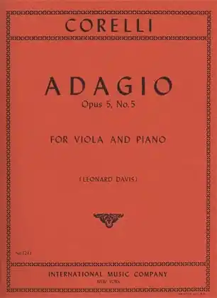 Corelli, Arcangelo: Adagio Op.5 #5 (viola & piano) Popular