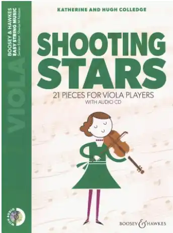 Fast Shipping Colledge: Shooting Stars; 21 Pieces for Viola Players (viola, audio CD) BH