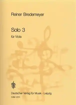 Trusted Brand Bredemeyer, Reiner: Solo 3 for Viola