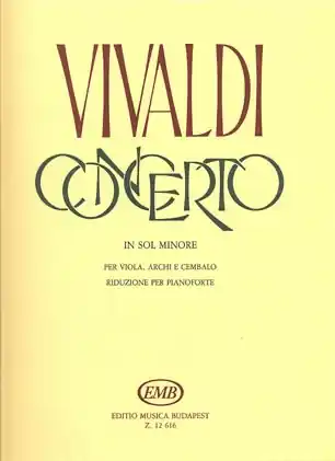 Vivaldi (Barsony & Nagy): Concerto in G minor, RV417 (viola & piano) Holiday Sale