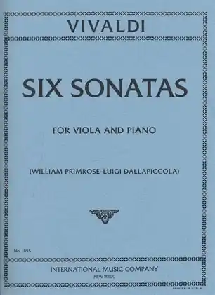 Vivaldi, A. (Primrose): 6 Cello Sonatas transcribed (viola & piano) Premium