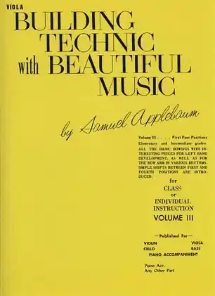 Applebaum, Samuel: Building Technic with Beautiful Music Vol.3 (viola) Super Sale