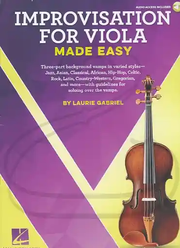 Big Sale Gabriel: Improvisation for Viola Made Easy (viola w/ audio access) Hal Leonard
