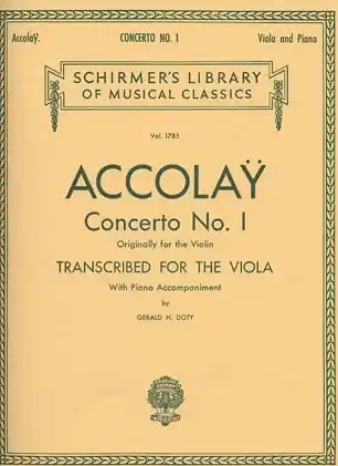 Accolay, J.B. (Doty): Concerto No. 1 in A minor (Viola & Piano) Authentic