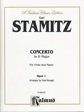 Limited Time Stamitz, Karl: Concerto in D Major Op.1 (viola & piano)