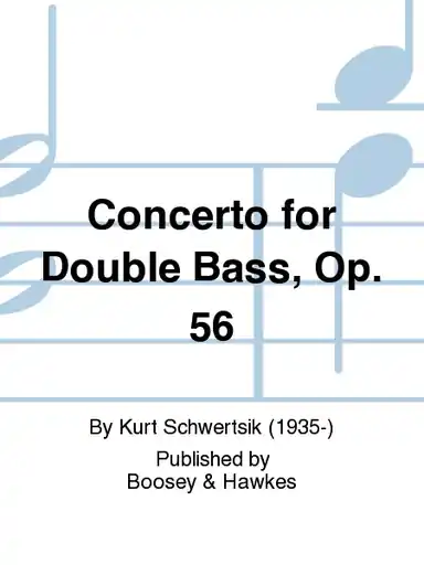 Deal Schwertsik, K.: Double Bass Concerto, Op.56 (bass & piano)