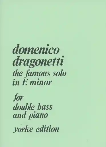 Shop Now Dragonetti, Domenico: Famous Solo in E minor (bass & piano)