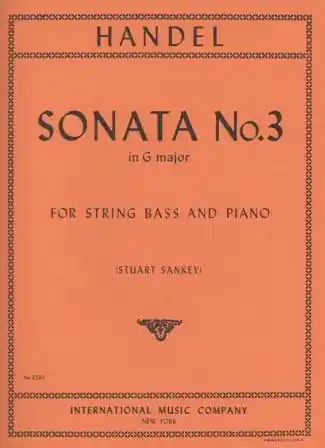 Handel, G.F. (Sankey): Sonata #3 Op.1 #6 in F major (bass & piano) Cheap