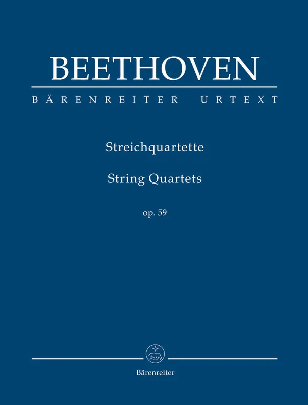 Beethoven (Del Mar): String Quartets, Op. 59, Nos. 1-3 -Urtext (study score) Barenreiter Seasonal Sale