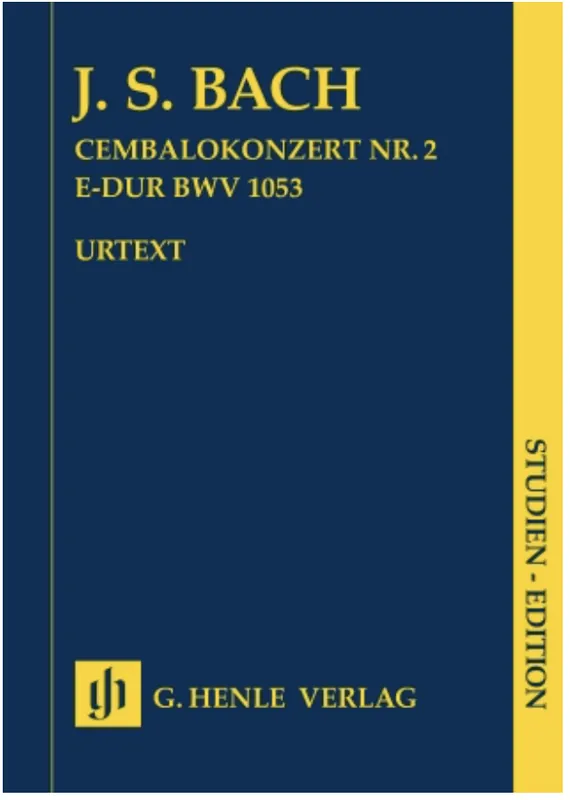 Bach (Müllemann, Entin): Harpsichord Concerto NO. 2 E Major BWV 1053 (Score) Henle Premium